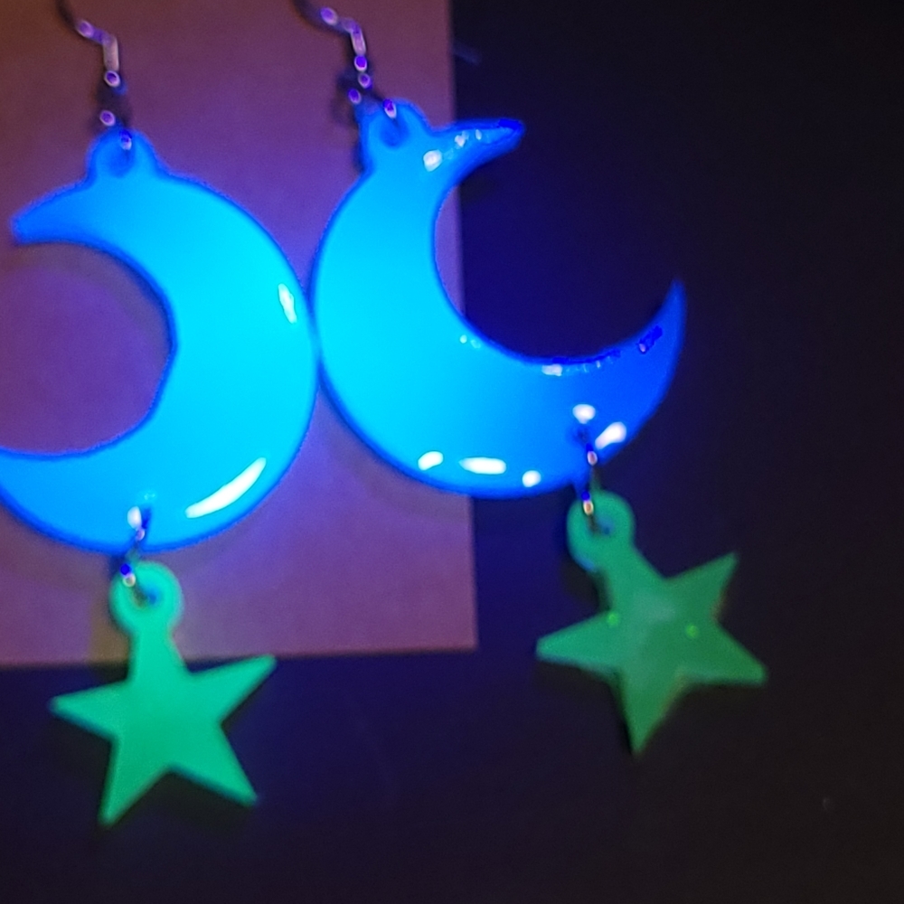 Moons and stars earrings
